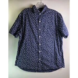 Old Navy Stretch Men's Size Large 1 Pocket Button Floral Shirt